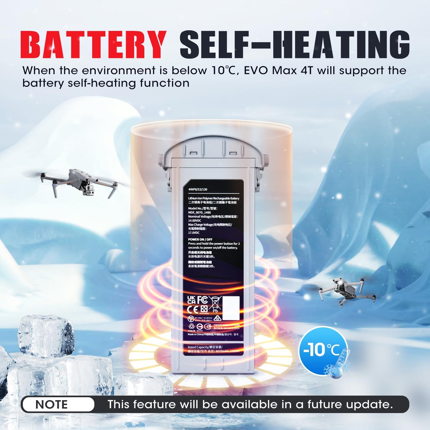 Autel EVO Max 4T Drone Battery – 8070mAh, 42 Min Flight