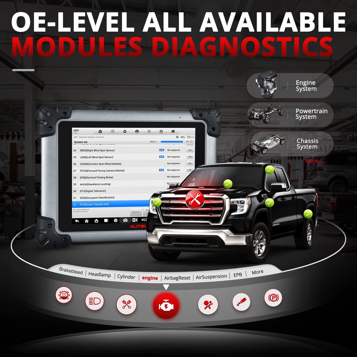 Autel MaxiSYS MS908S PRO II – 2025 Elite Scanner with J2534 ECU Programming, 4000+ Active Tests, 38+ Services, Live Data Fusion, 4/128G, Android 10