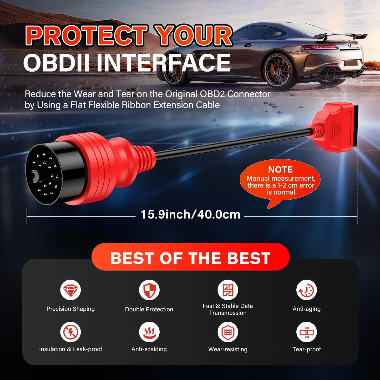 Autel 20-Pin to 16-Pin OBD2 BMW Adapter Cable – 2024