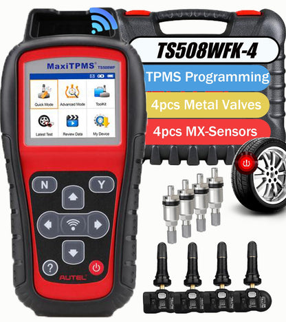Autel MaxiTPMS TS508WF Kit with 4 MX Sensors & Metal Valves