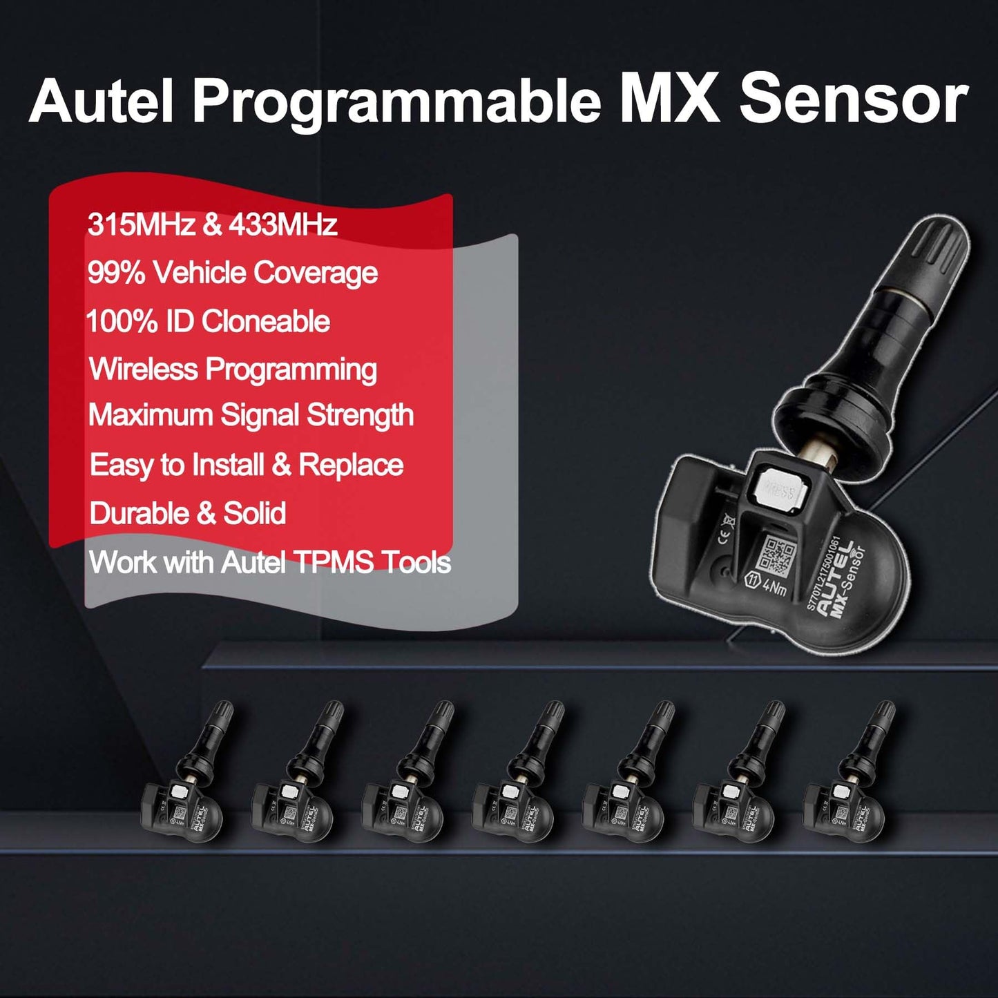 MaxiTPMS TS508WF TPMS Tool Kit + 8 MX Sensors | 2025 Version