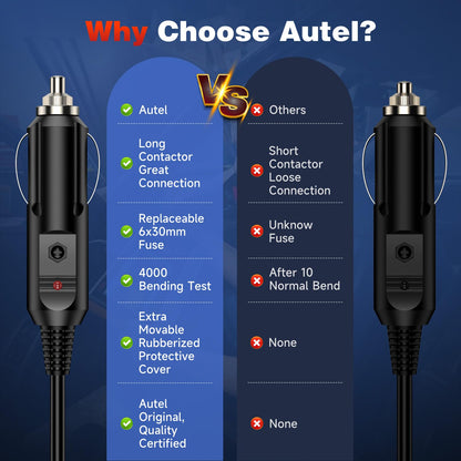 Autel 12V DC Car Charger Cable 5.5x2.5mm for Scanner & Devices