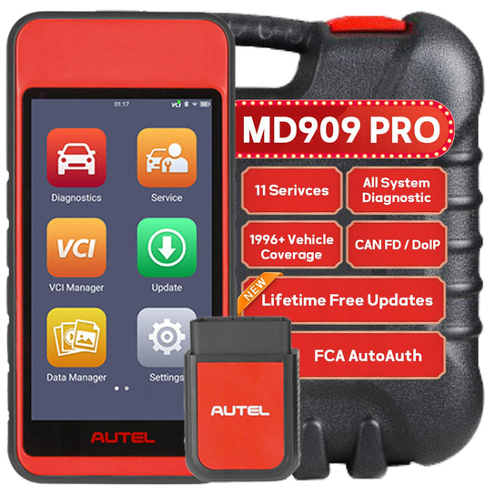 Autel MaxiDiag MD909 Pro – 2025 OBD2 Scanner with All-System Diagnostics & 11+ Services