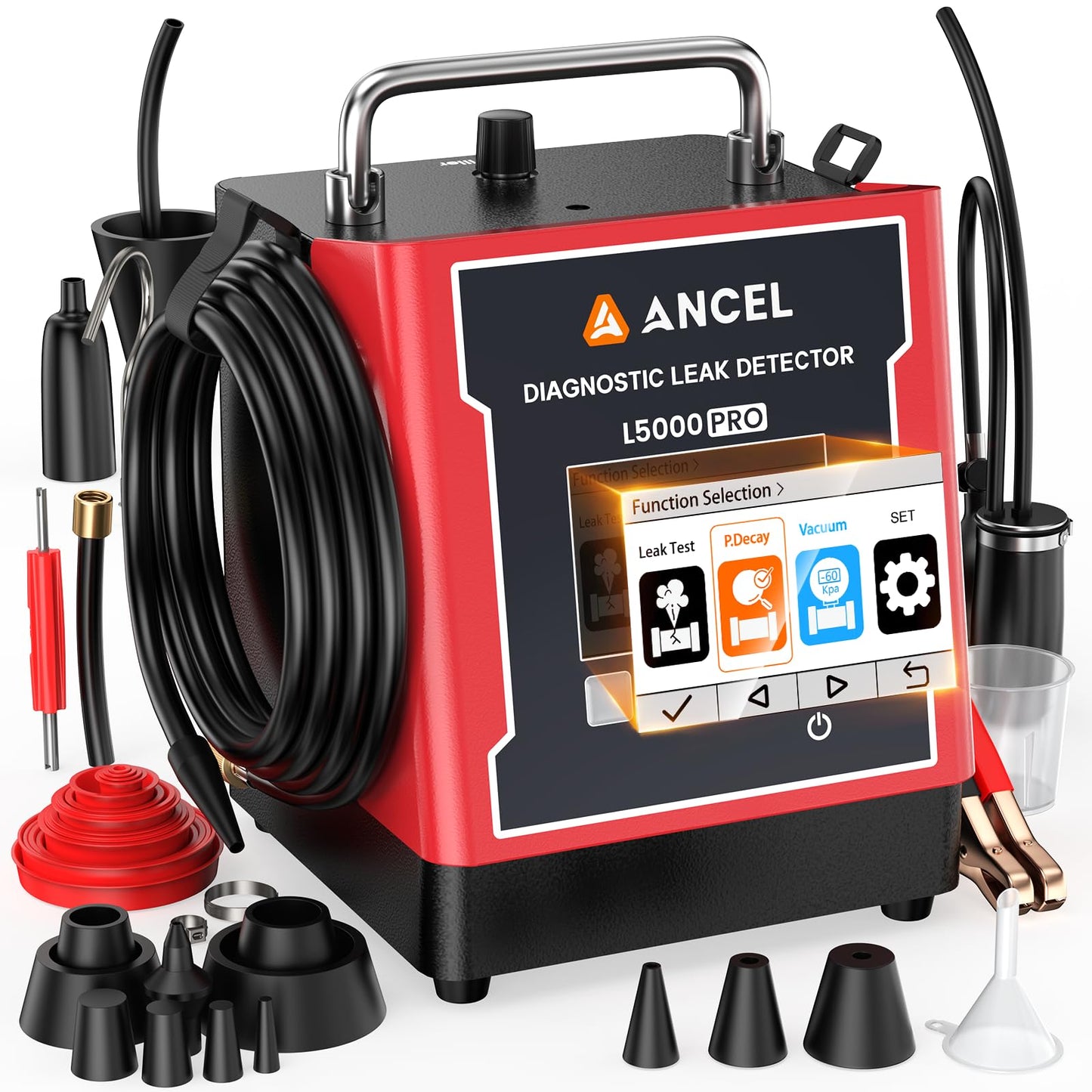ANCEL L5000 PRO Smoke Machine Leak Detector with Pressure Decay & Vacuum Test
