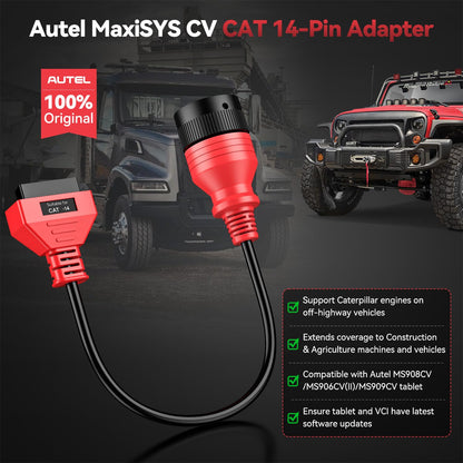 Autel CAT 14-Pin Adapter for Caterpillar Engines (2025)