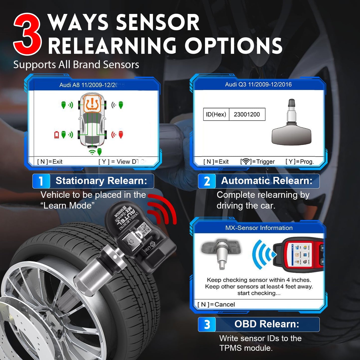 Autel MaxiTPMS TS508WF TPMS Relearn & Reset Tool 2025