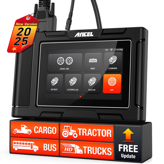 ANCEL HD3400 Pro Truck Scanner for Cummins, Detroit, Paccar & More