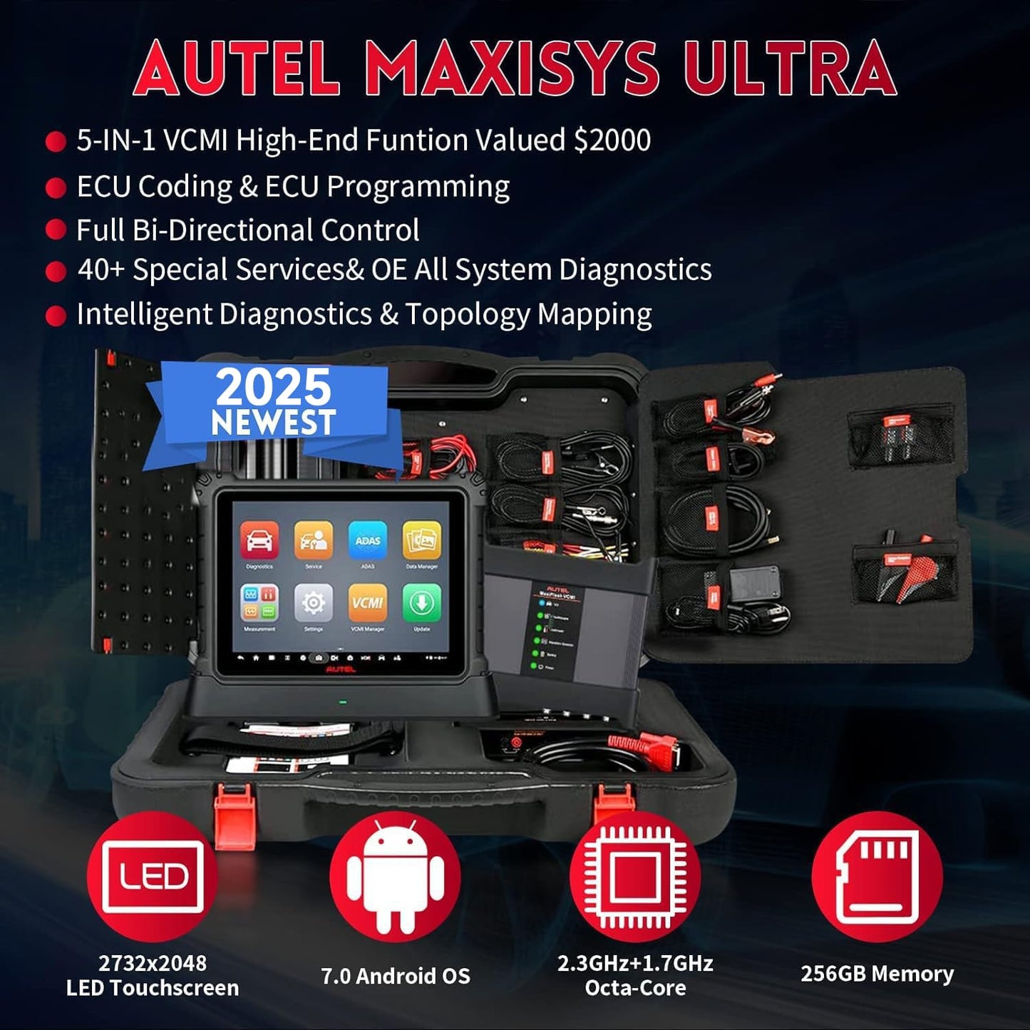 Autel MaxiSys Ultra 2025 – Full System ECU Scan Tool + 5-in-1 VCMI