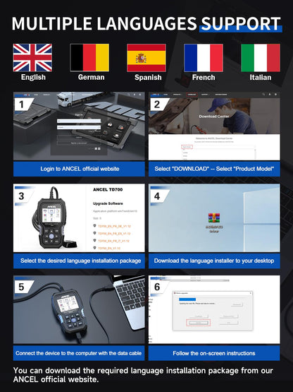 ANCEL TD700 OBD2 Scanner for Toyota Lexus Scion | Full System Code Reader