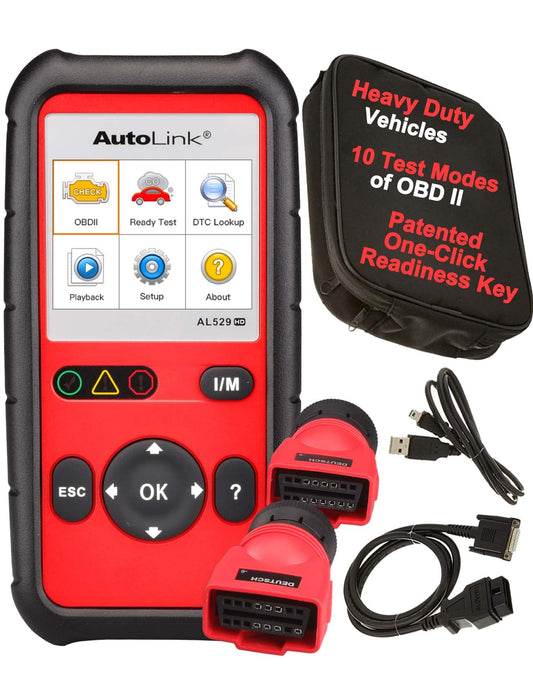 Autel AutoLink AL529HD Heavy Duty OBD2 Scanner with VIN & Live Data