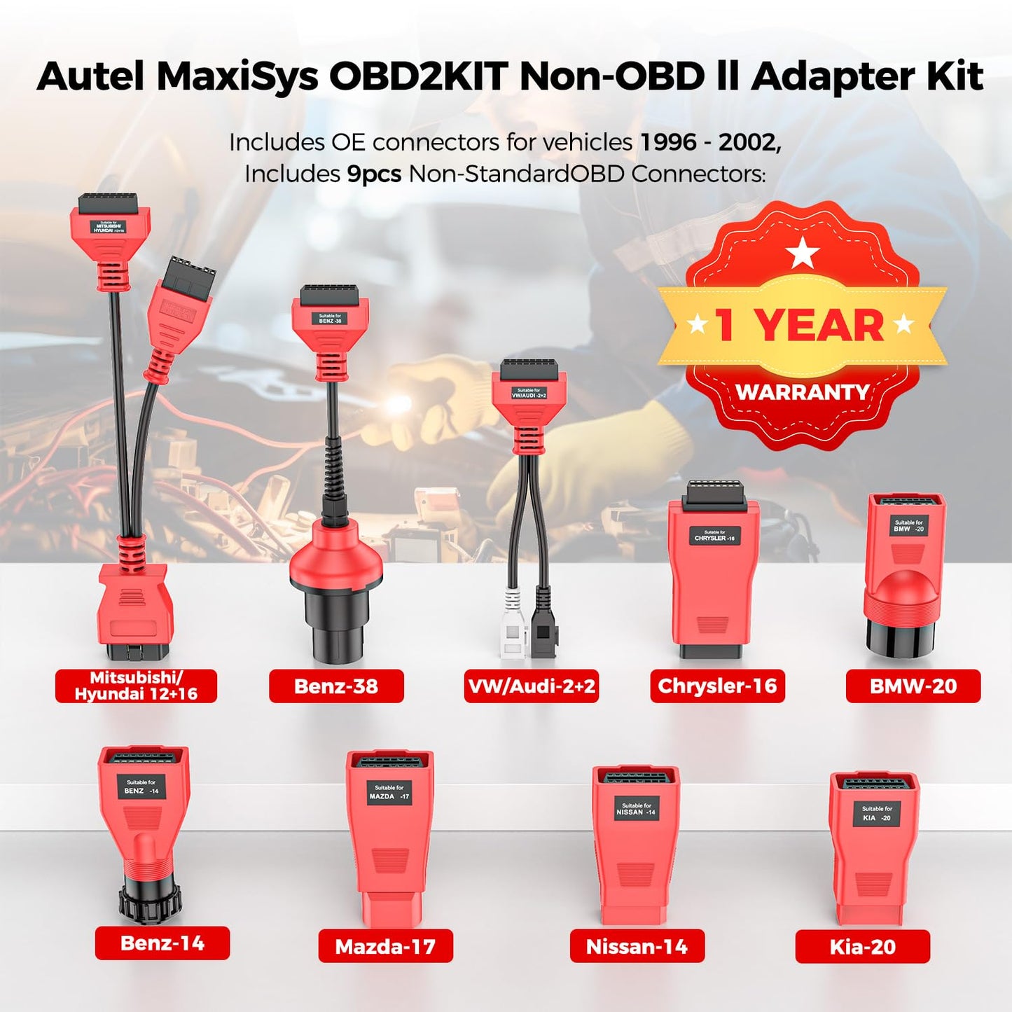 Autel MaxiSys MSOBD2KIT 9PCS Non-OBDII Adapter Kit for Autel Scanners