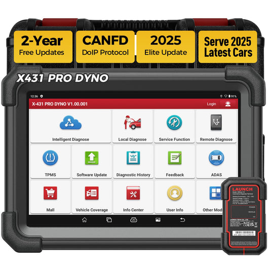 LAUNCH X431 PRO DYNO 2025 Scan Tool - ECU Coding & 38+ Services