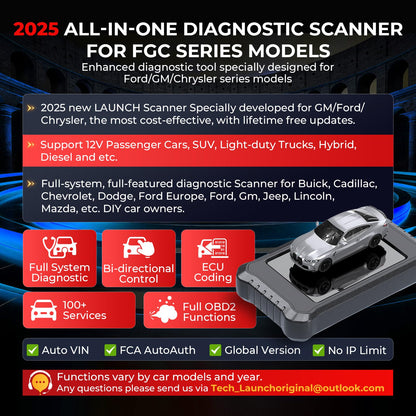 LAUNCH X431 Creader Elite 2.0 PRO FGC – 2025 OBD2 Scanner