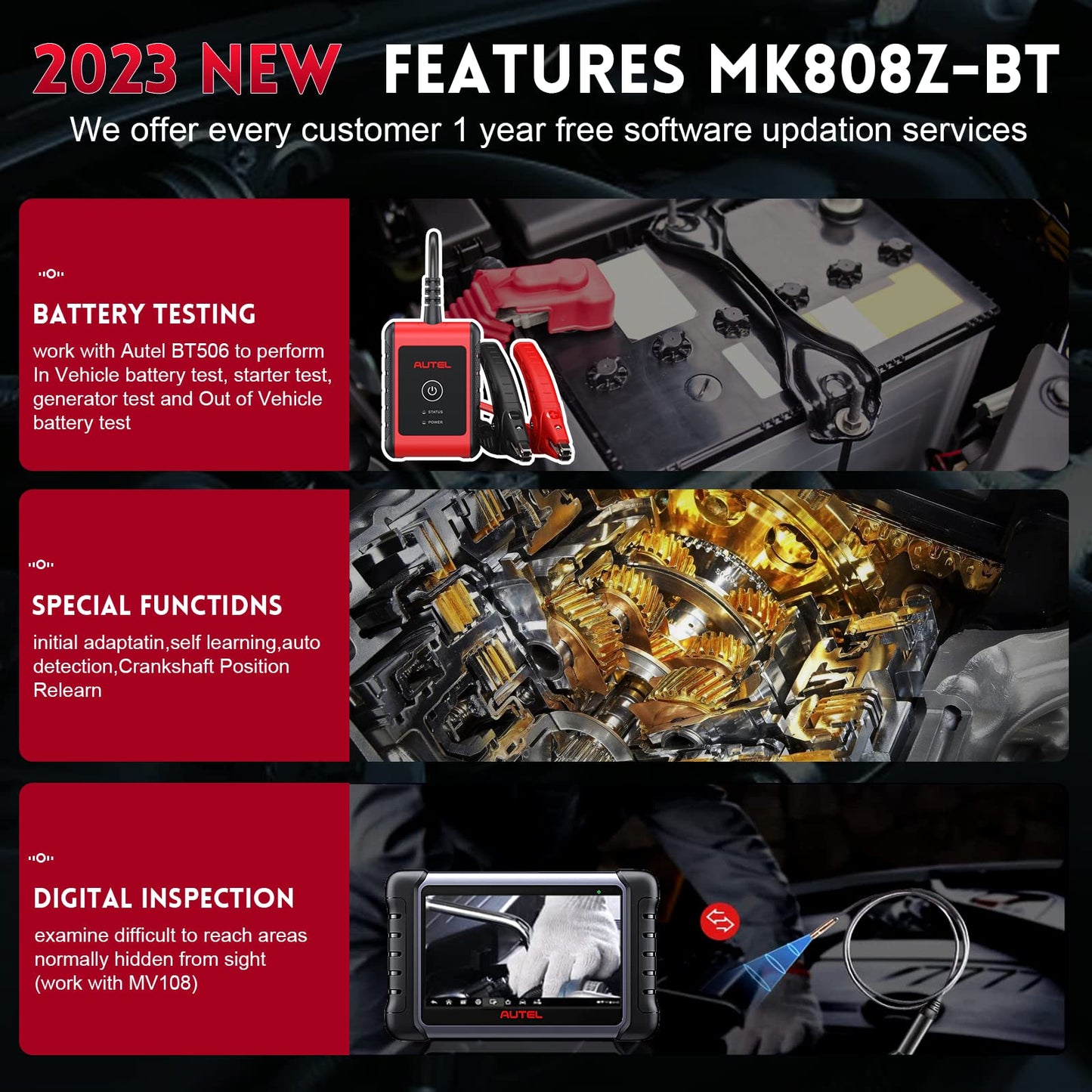 Autel MaxiCOM MK808Z-BT + AL549 OBD2 Scanner | Bidirectional & 28+ Services