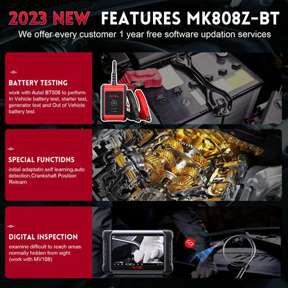 Autel MaxiCOM MK808Z-BT + AL549 OBD2 Scanner | Bidirectional & 28+ Services