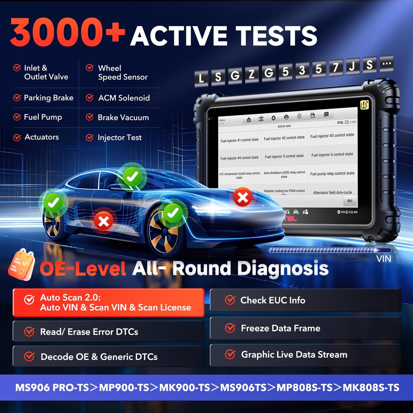Autel MaxiSYS MS906 PRO-TS 2025 TPMS & ECU Diagnostic Tool