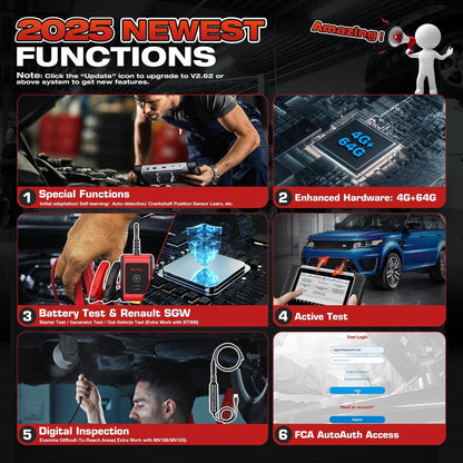 Autel MK808BT PRO 2025 Wireless Bidirectional OBD2 Scanner Tool