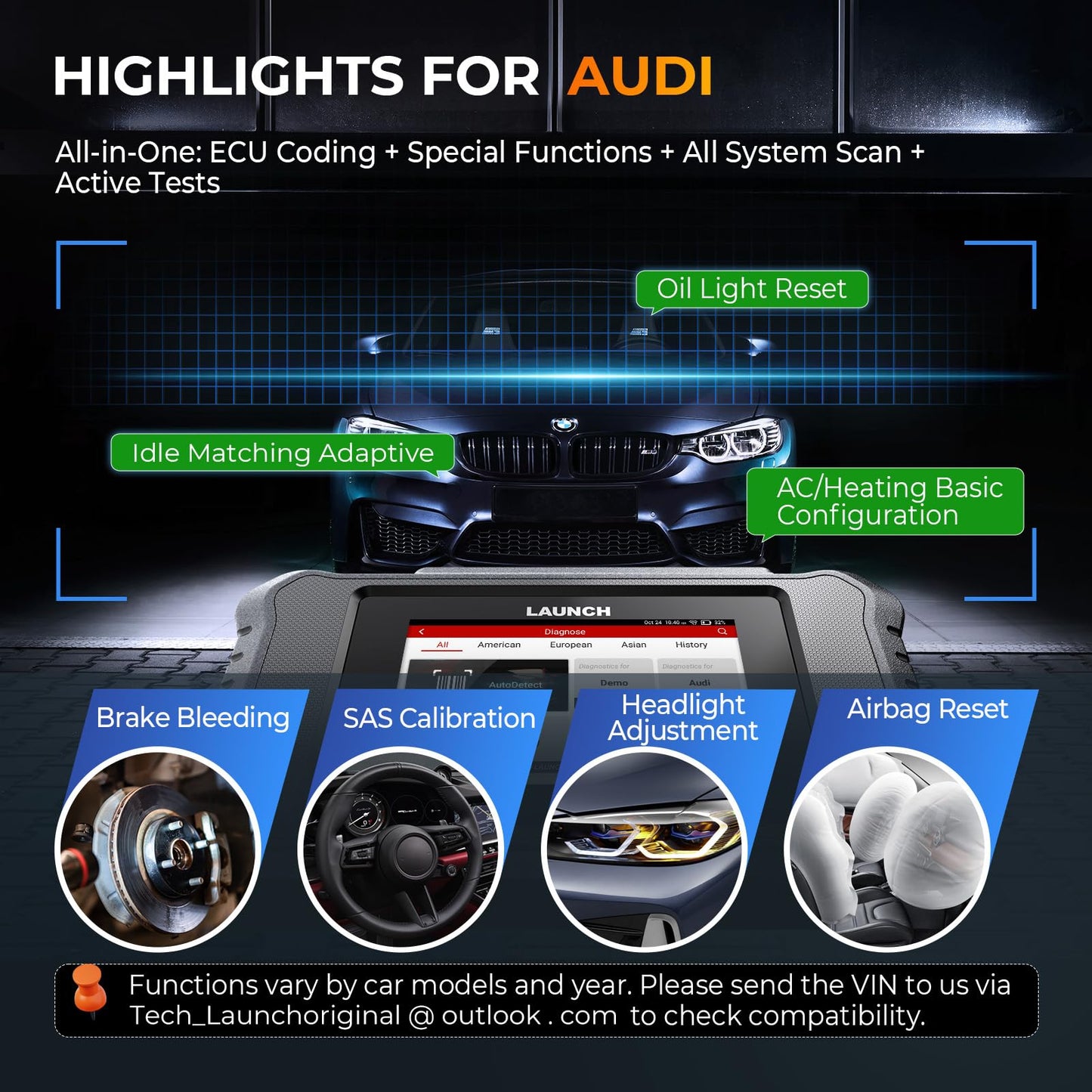 Launch X431 Creader Elite 2.0 BBA Scanner for BMW, Benz & Audi