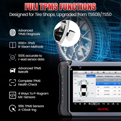 Autel MaxiCOM MK808Z-TS 2024 Bi-Directional OBD2 Scanner with Full TPMS