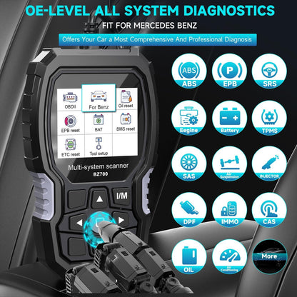 ANCEL BZ700 Mercedes OBD2 Scanner with Full System Diagnostics