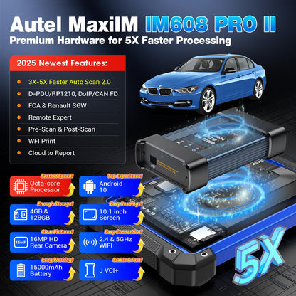 Autel MaxiIM IM608 PRO II 2025 Scanner with XP400 PRO & ECU Coding