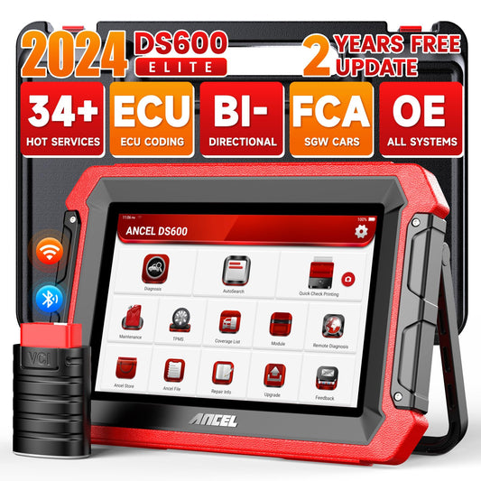 ANCEL DS600 Elite OBD2 Scanner – 2025 Full System Diagnostic Tool