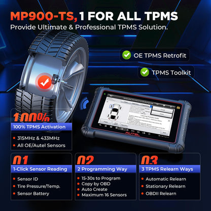 Autel MaxiPRO MP900TS Scanner – 2025 All-In-One TPMS & ECU Diagnostic Tool