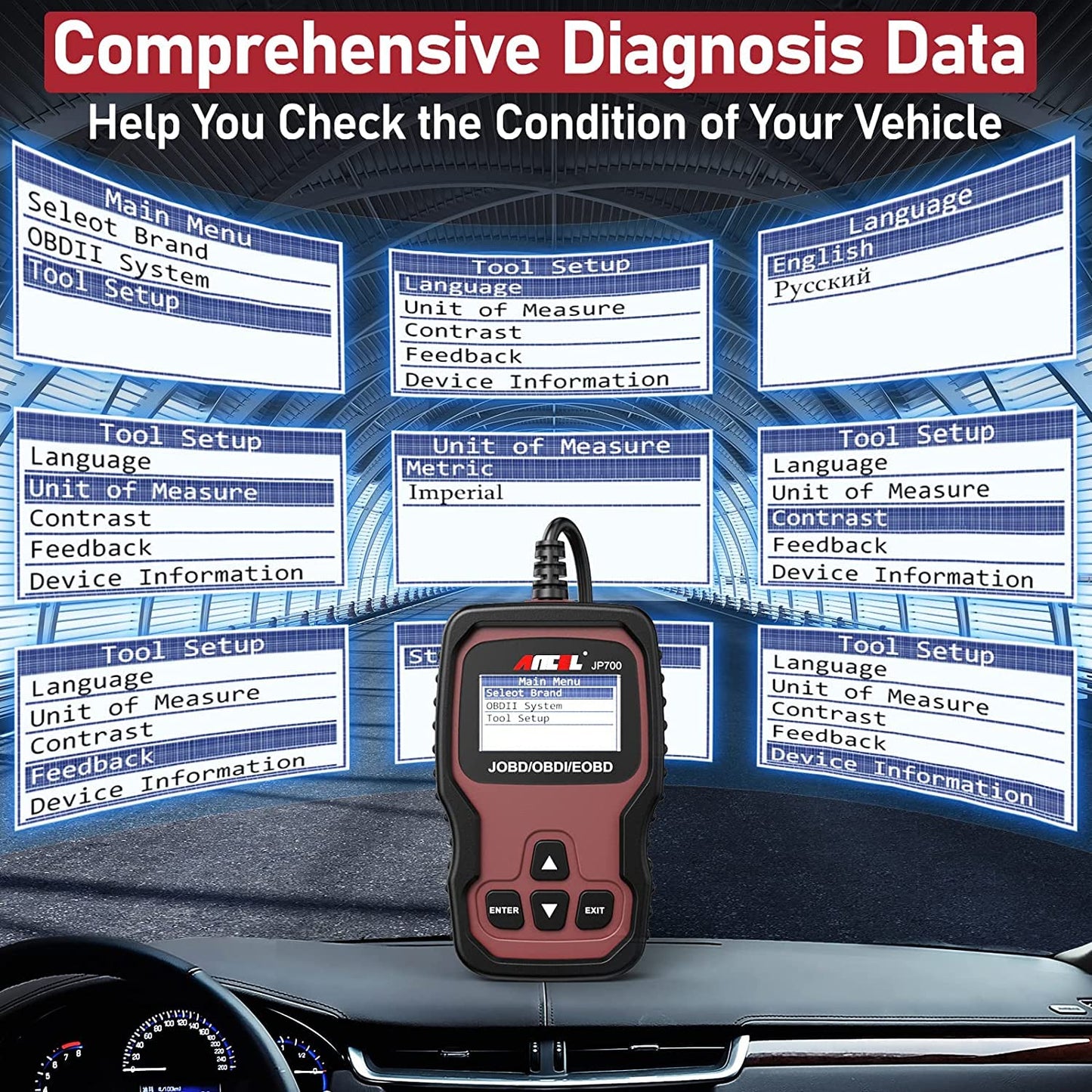 ANCEL JP700 JOBD OBD2 Scanner for Japanese Cars – Check Engine Light Tool