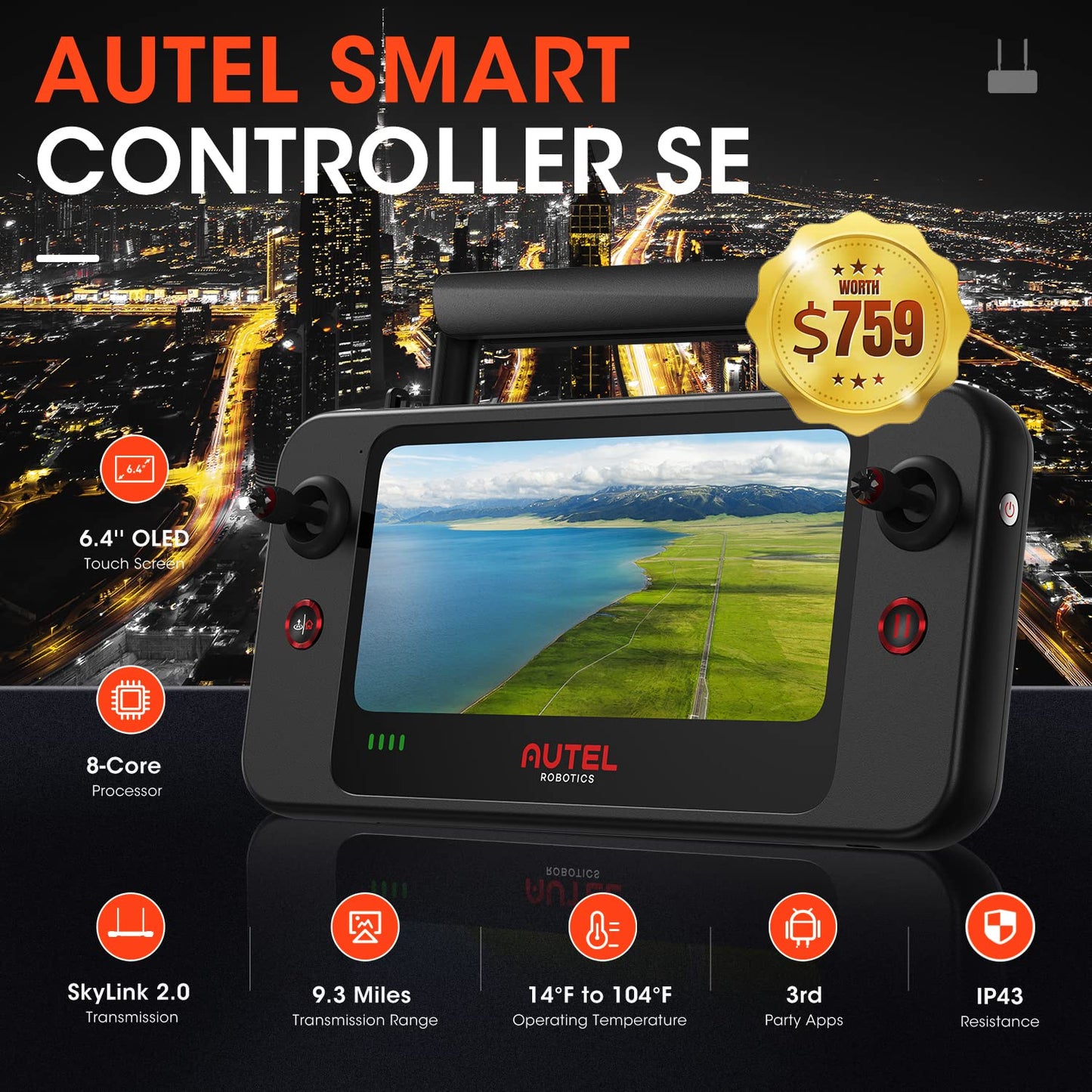 Autel EVO 2 Pro V3 Drone – 6K HDR, 40min Flight, Smart Controller