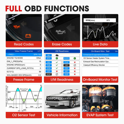 Autel AL539B OBD2 Scanner & Battery Tester 3-in-1 Tool