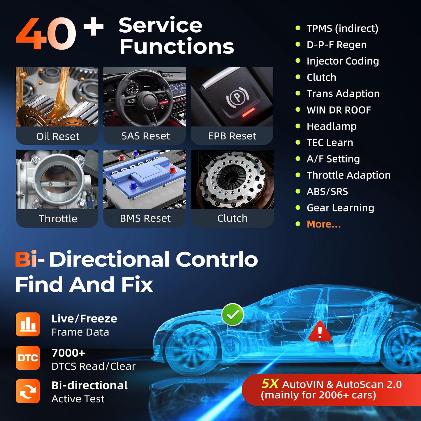 OTOFIX D1 Max ECU Coding Scanner with Bi-Directional Control & 40+ Services
