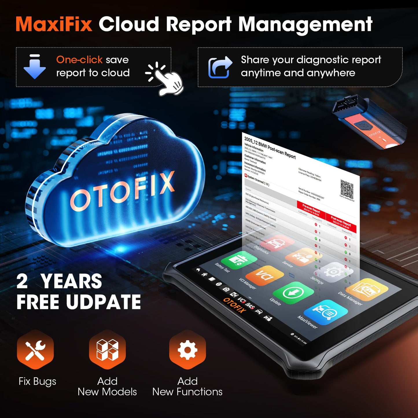 OTOFIX D1 Lite 2025 Bidirectional OBD2 Scanner with 38+ Services