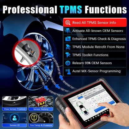 Autel MaxiPRO MP900-TS TPMS ECU Coding Scanner 2024