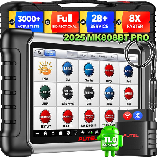 Autel MK808BT PRO Scanner w/ MV108S – 2025 Bidirectional Tool