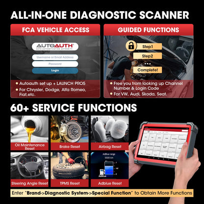 LAUNCH X431 PRO5 J2534 Reprogramming Tool with ECU Coding