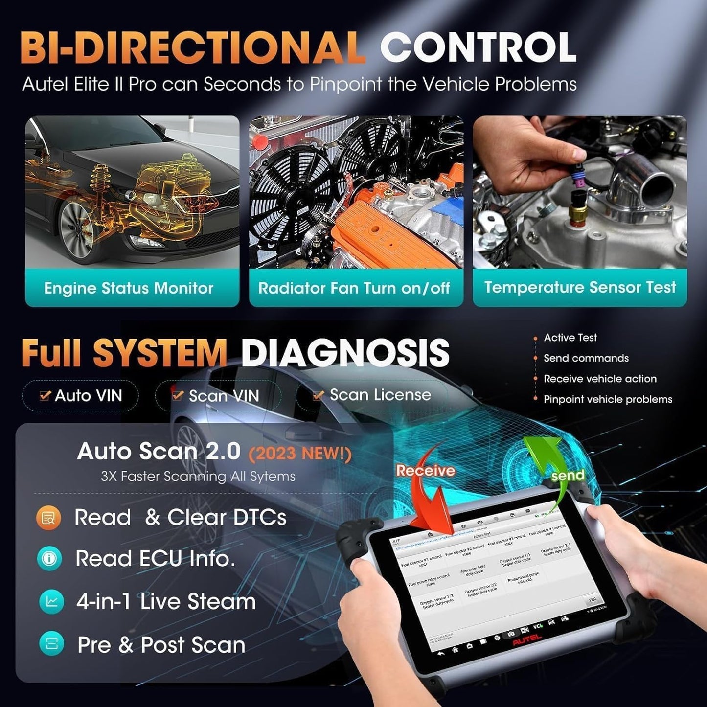 Autel MaxiSys Elite II Pro 2025 Scanner with 2-Year Update