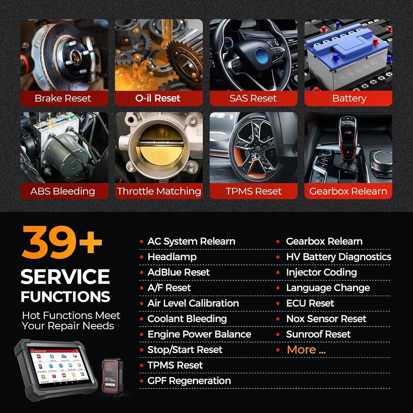 Launch X431 1MM0 Plus PROG3 Diagnostic Scanner & ECU Coding