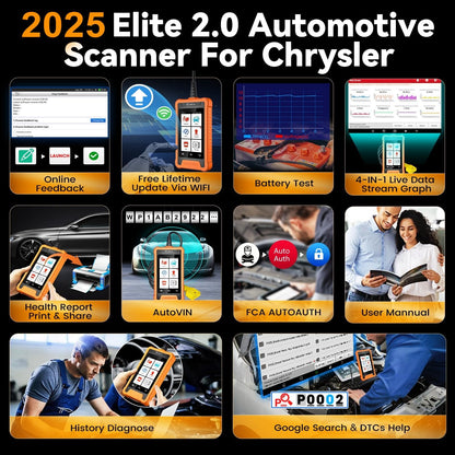 Launch X431 Elite 2025 Nissan Infiniti OBD2 Scanner with Reset