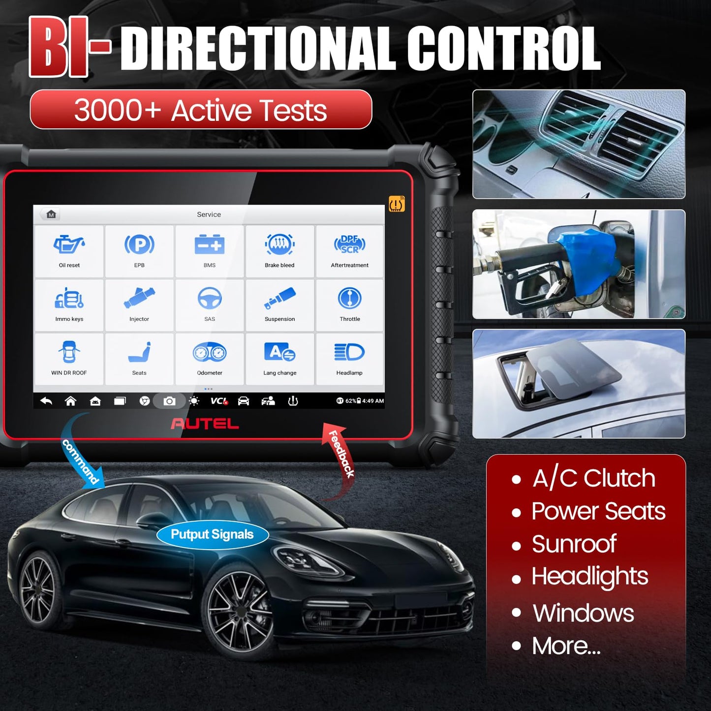 Autel MaxiCOM MK900-TS Scanner | 2024 Full System Diagnostic Tool