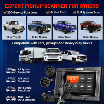 ANCEL HD3500 Plus Diesel Truck Scanner for Ford, RAM, Chevy, GMC