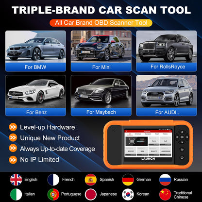 LAUNCH X431 Creader Elite BBA 2.0 BMW Benz VW Audi Scanner 2025