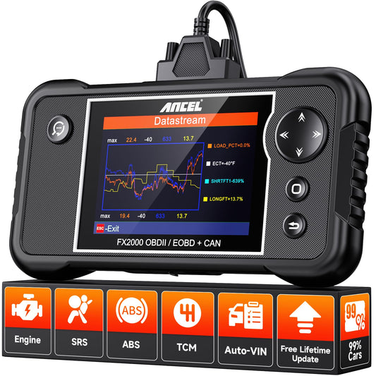 ANCEL FX2000-US OBD2 Scanner ABS SRS Transmission Code Reader