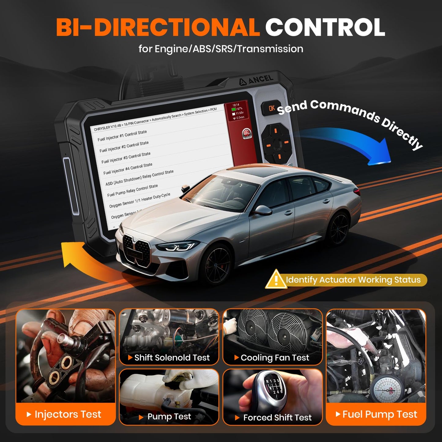 ANCEL FX6000 Elite OBD2 Scanner – Bidirectional ABS/SRS/Transmission Diagnostic Tool