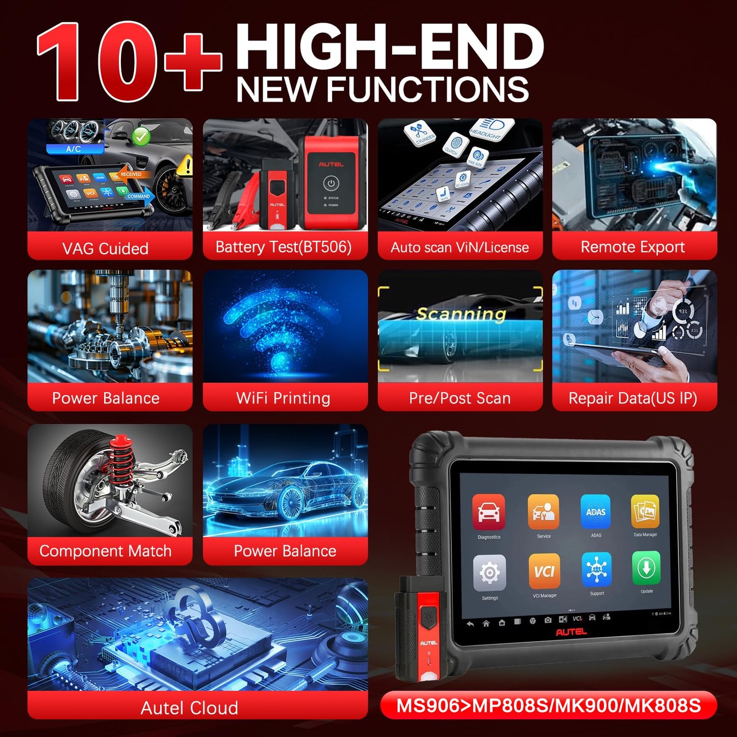 Autel MaxiSys MS906MAX 2025 Diagnostic Scanner – All System & Bi-Directional