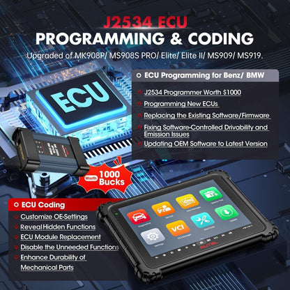 2025 Autel MaxiCOM Ultra Lite Scanner – Advanced ECU Coding & 40+ Services