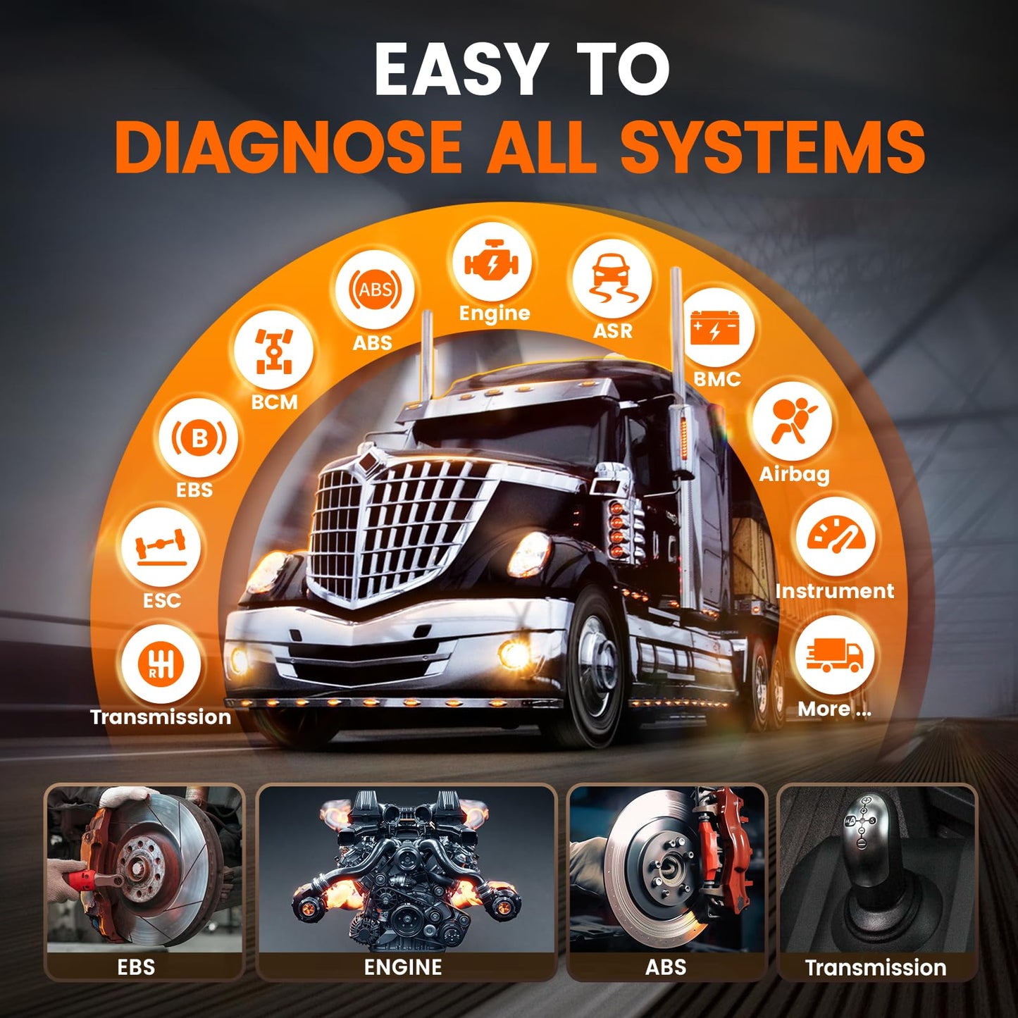 ANCEL HD3300 Plus+ Heavy Duty Truck Scanner – Full System DPF Reset & Regen Tool