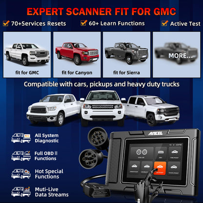 ANCEL HD3500 Plus Diesel Truck Scanner for Ford, RAM, Chevy, GMC