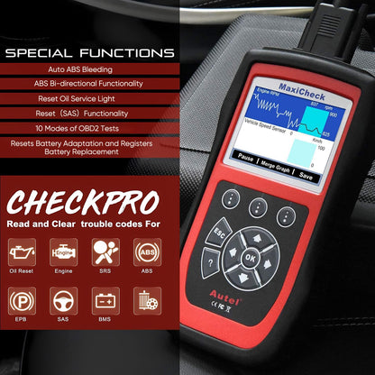 Autel MaxiCheck PRO ABS Auto Bleed & OBD2 Diagnostic Scanner
