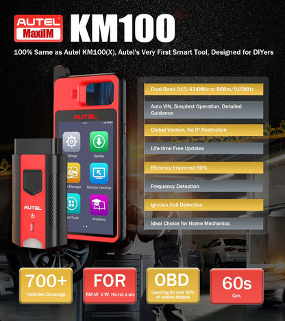 Autel MaxiIM KM100 Key Programmer – Fast OBD Learning & APB112 Built-In