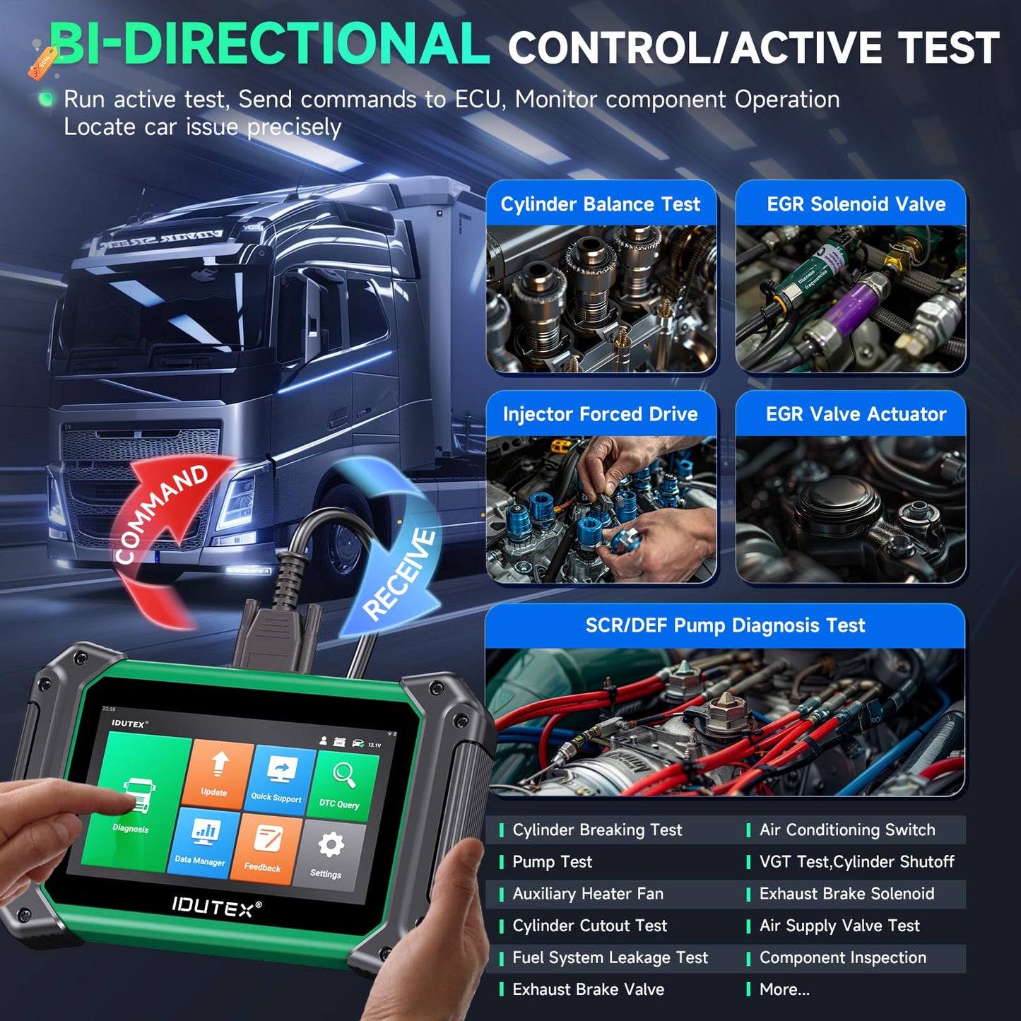 IDUTEX TS710 Truck Scanner – 2025 Diesel Diagnostic Tool